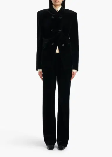 Khaite Hunter Pant In Black Velvet | Thumbnail 2 Khaite Hunter Pant In Black Velvet | Thumbnail 2