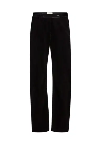Khaite Hunter Pant In Black Velvet | Thumbnail 1 Khaite Hunter Pant In Black Velvet | Thumbnail 1