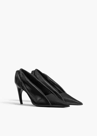 Khaite Eve Pump In Black Leather | Thumbnail 2 Khaite Eve Pump In Black Leather | Thumbnail 2