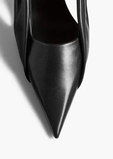 Khaite Eve Pump In Black Leather | Thumbnail 3 Khaite Eve Pump In Black Leather | Thumbnail 3