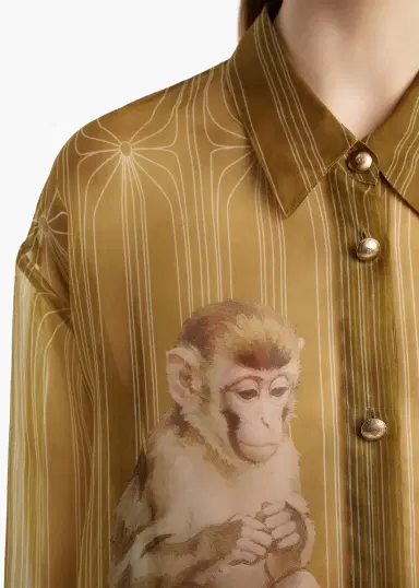 Khaite Goya Top In Monkey Print | Thumbnail 6 Khaite Goya Top In Monkey Print | Thumbnail 6