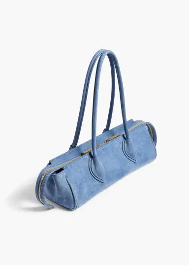 Khaite Donna Shoulder Bag In Cloud Iris Suede | Thumbnail 2