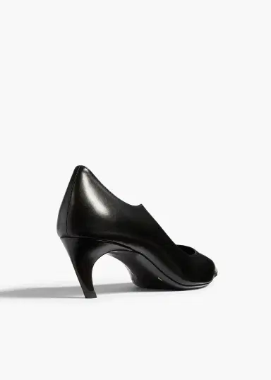 Khaite Valerie Low Pump In Black Glazed Leather | Thumbnail 4 Khaite Valerie Low Pump In Black Glazed Leather | Thumbnail 4