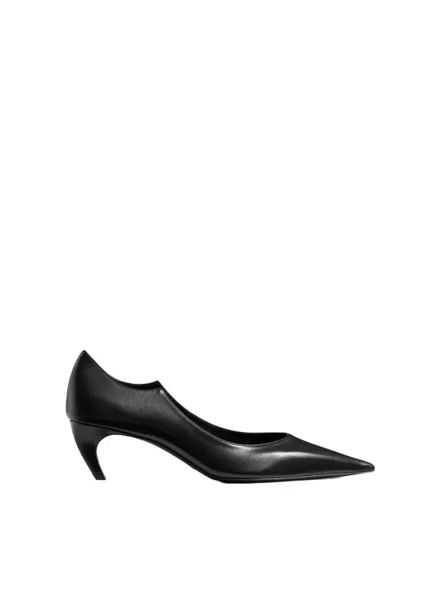 Valerie Low Pump In Black Glazed Leather Valerie Low Pump In Black Glazed Leather