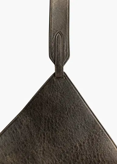 Khaite Small Lotus Tote In Natural And Black Distressed Leather | Thumbnail 4
