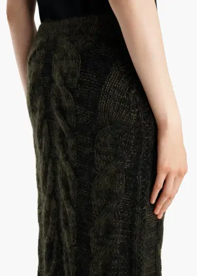 Khaite Ziva Skirt In Black And Olive Multi | Thumbnail 6 Khaite Ziva Skirt In Black And Olive Multi | Thumbnail 6