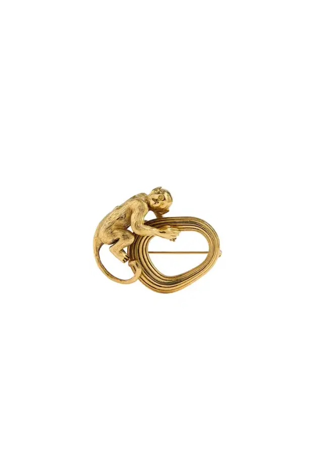 Monkey Brooch In Monkey Brooch In