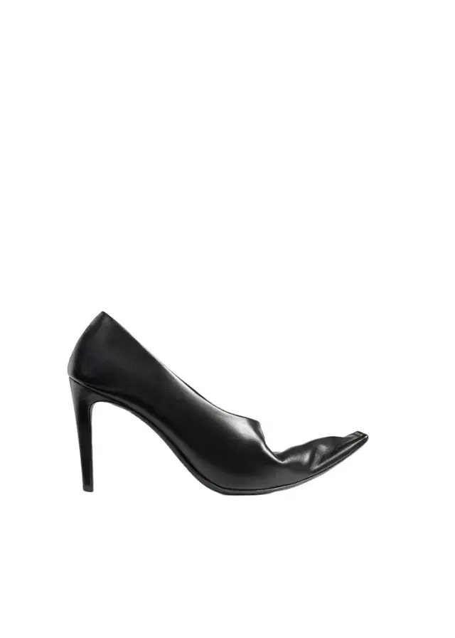 Marlene Pump In Black Glazed Leather Marlene Pump In Black Glazed Leather