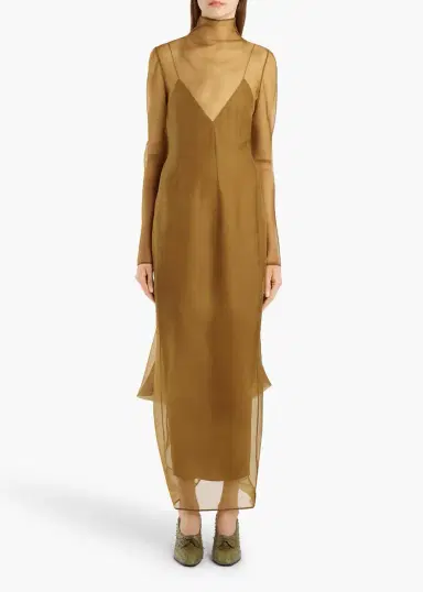Khaite Toldo Dress In Bronze | Thumbnail 3 Khaite Toldo Dress In Bronze | Thumbnail 3