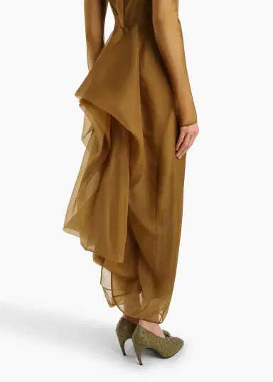 Khaite Toldo Dress In Bronze | Thumbnail 6 Khaite Toldo Dress In Bronze | Thumbnail 6