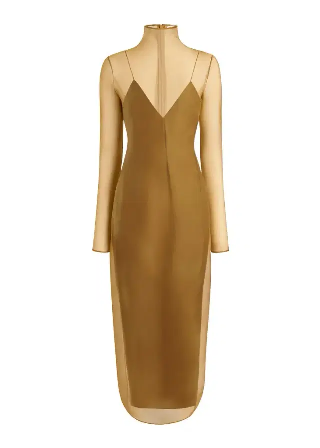 Khaite Toldo Dress In Bronze