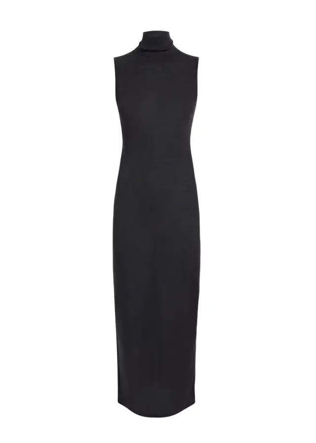 Demi Dress In Black Wool Silk Demi Dress In Black Wool Silk