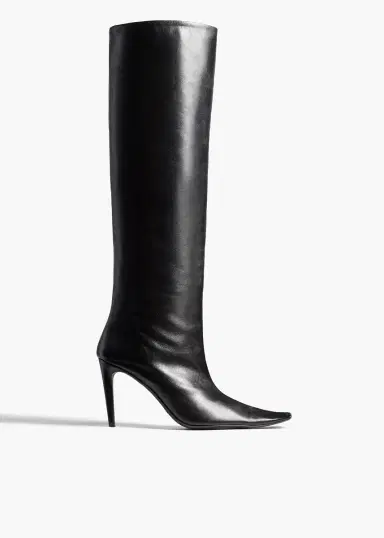 Khaite Marlene Knee-High Boot In Black Leather | Thumbnail 2 Khaite Marlene Knee-High Boot In Black Leather | Thumbnail 2