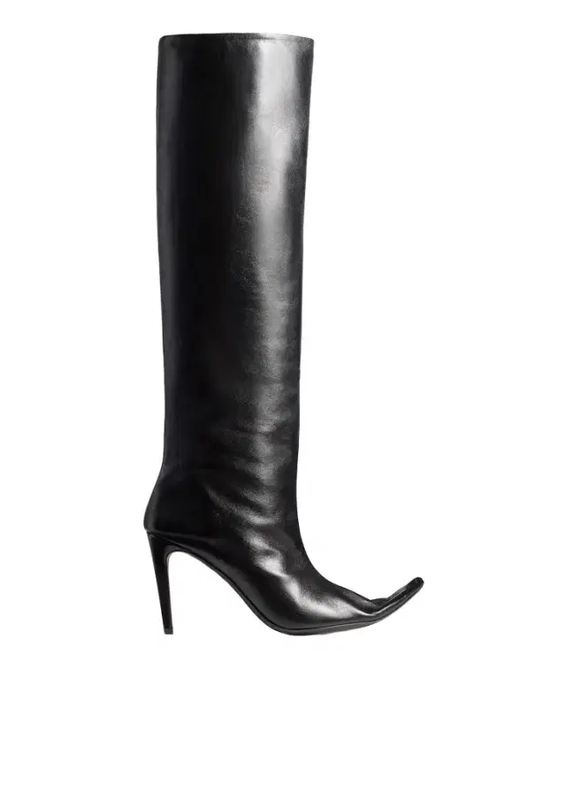 Marlene Knee-High Boot In Black Leather Marlene Knee-High Boot In Black Leather