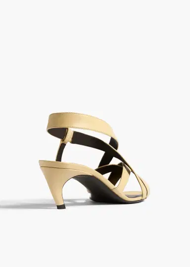 Khaite Sadie Kitten Heel Sandal In Butter Glazed Leather | Thumbnail 4 Khaite Sadie Kitten Heel Sandal In Butter Glazed Leather | Thumbnail 4