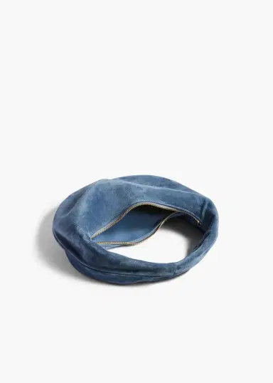 Khaite Mini Olivia Hobo In Cloud Iris Suede | Thumbnail 3 Khaite Mini Olivia Hobo In Cloud Iris Suede | Thumbnail 3