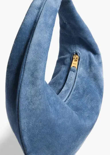 Khaite Mini Olivia Hobo In Cloud Iris Suede | Thumbnail 4 Khaite Mini Olivia Hobo In Cloud Iris Suede | Thumbnail 4