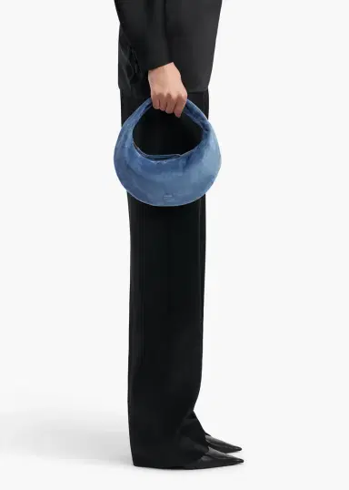 Khaite Mini Olivia Hobo In Cloud Iris Suede | Thumbnail 5 Khaite Mini Olivia Hobo In Cloud Iris Suede | Thumbnail 5