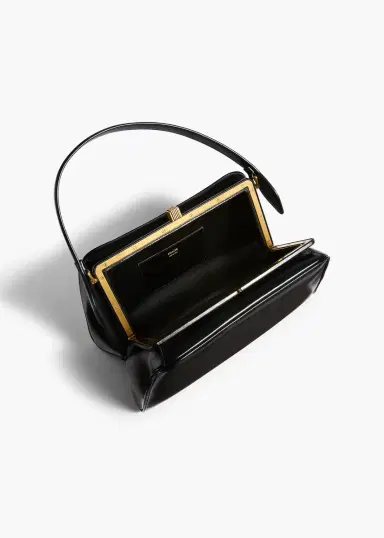 Khaite Cate Bag In Black Crackle Patent Leather | Thumbnail 3