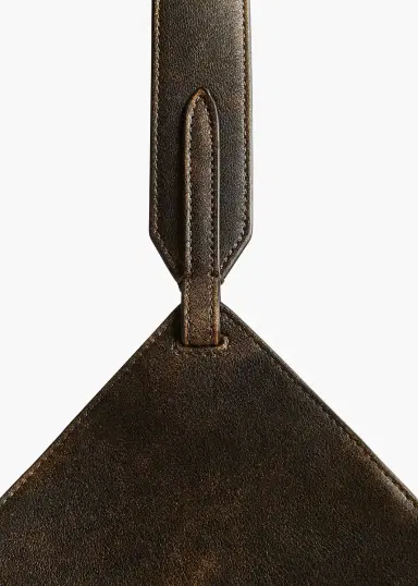 Khaite Mini Lotus Tote In Natural And Black Distressed Leather | Thumbnail 4 Khaite Mini Lotus Tote In Natural And Black Distressed Leather | Thumbnail 4