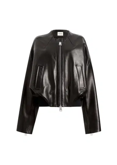 Khaite Hewit Jacket In Black Leather | Thumbnail 1 Khaite Hewit Jacket In Black Leather | Thumbnail 1