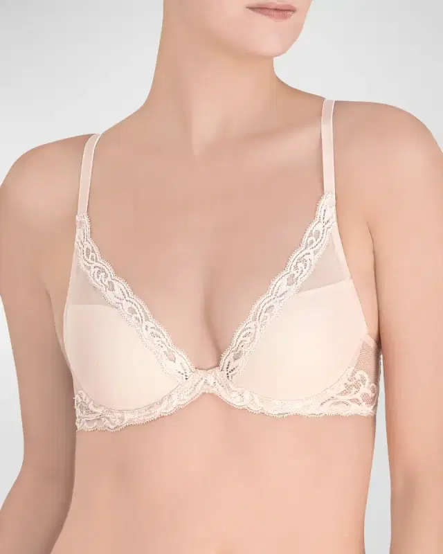 Natori Feathers Contour Plunge Bra