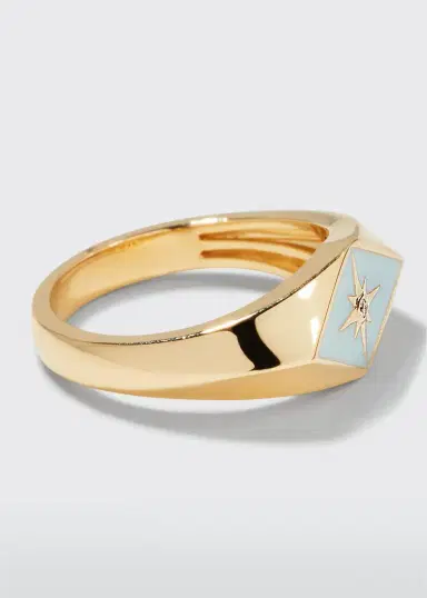 Sydney Evan Enamel Evil Eye Diamond Starburst Ring | Thumbnail 4