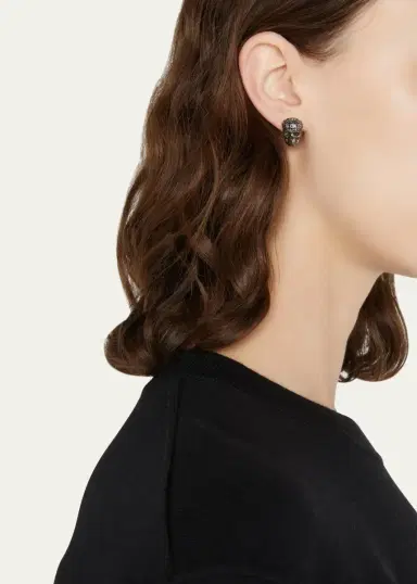 Alexander McQueen Pave Skull Earring, Single | Thumbnail 2
