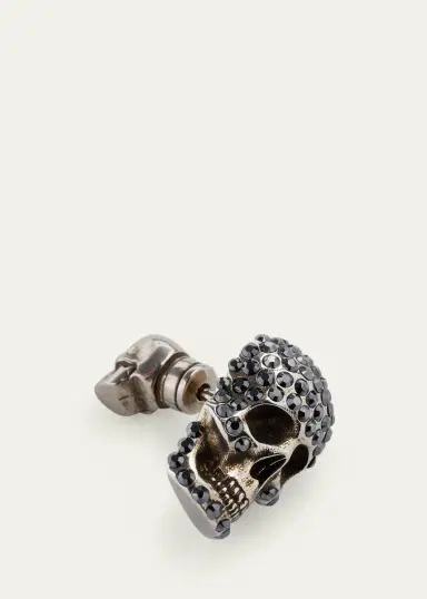 Alexander McQueen Pave Skull Earring, Single | Thumbnail 3