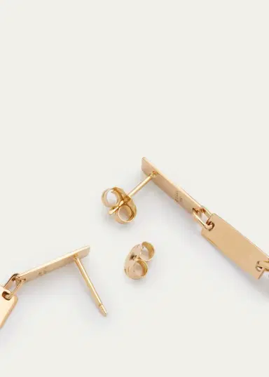 Lana 14K Linear Dangle Tag Link Earrings, 65mm | Thumbnail 4