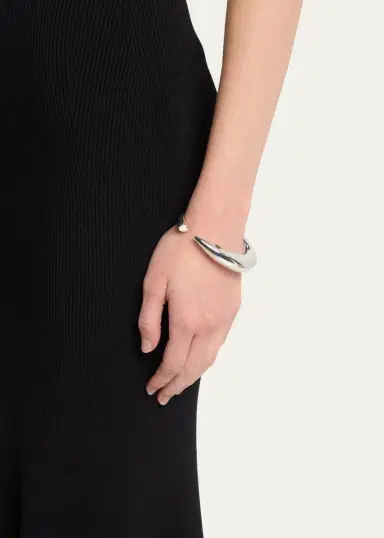 Bottega Veneta Sterling Silver Hinge Bracelet | Thumbnail 2