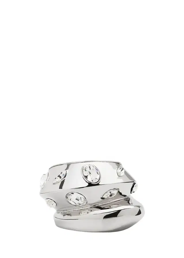 Alexander McQueen Sculptural Jeweled Cuff Bracelet