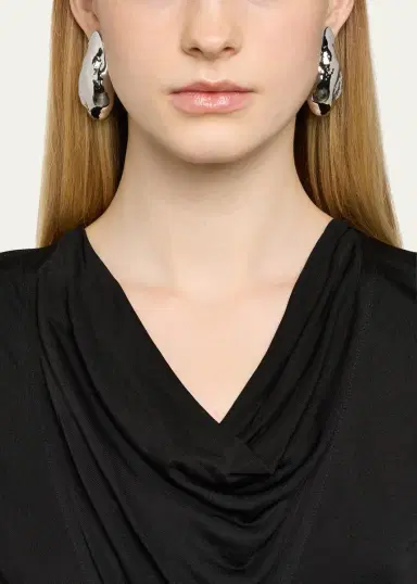 ALEXIS BITTAR Molten Puffy Teardrop Post Earrings | Thumbnail 2