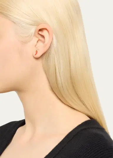 Alison Lou 14K Yellow Gold Chili Pepper Stud Earring, Single | Thumbnail 2 Alison Lou 14K Yellow Gold Chili Pepper Stud Earring, Single | Thumbnail 2