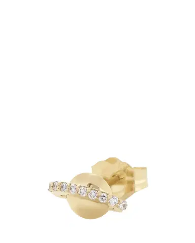 Alison Lou 14K Yellow Gold Diamond Planet Stud Earring, Single | Thumbnail 2