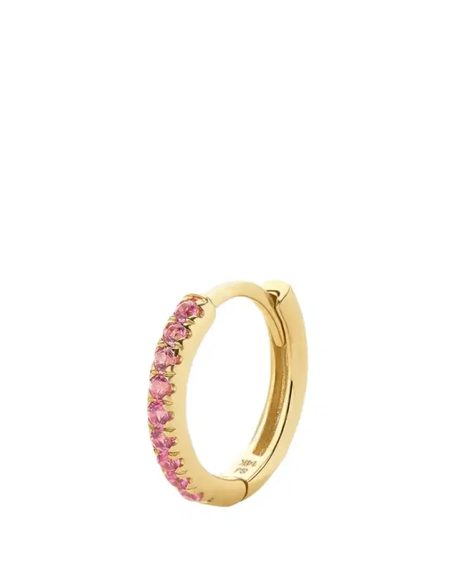 Alison Lou 14K Yellow Gold Sapphire Huggie Earring, Single
