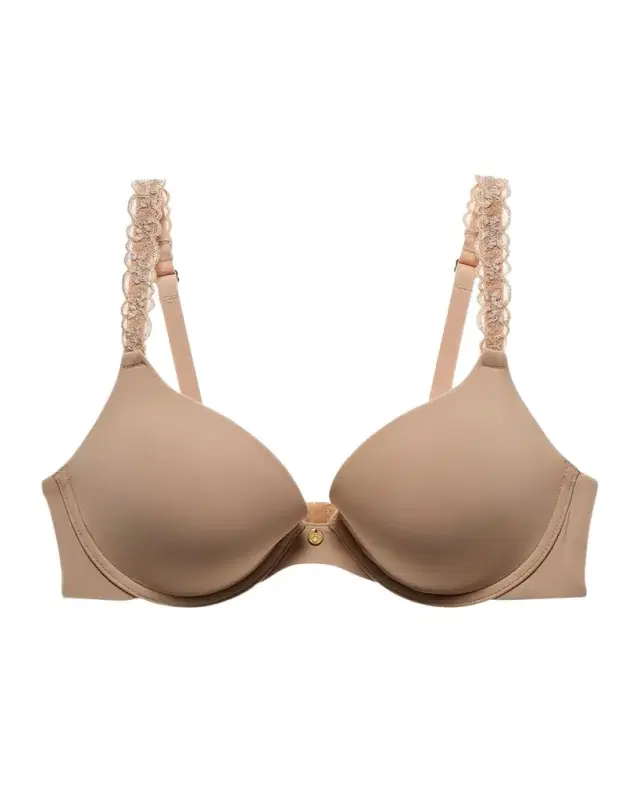 Natori Pure Luxe Lace-Trim Push-Up Bra