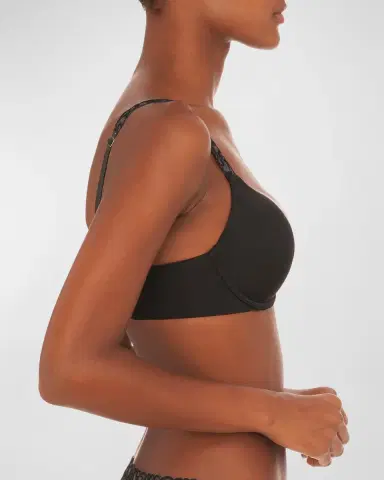 Natori Pure Luxe Lace-Trim Push-Up Bra | Thumbnail 2 Natori Pure Luxe Lace-Trim Push-Up Bra | Thumbnail 2