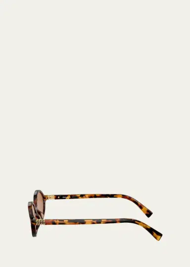 Miu Miu Acetate Oval Sunglasses | Thumbnail 4