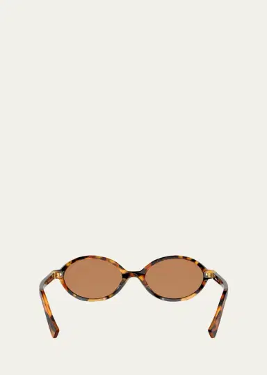 Miu Miu Acetate Oval Sunglasses | Thumbnail 6