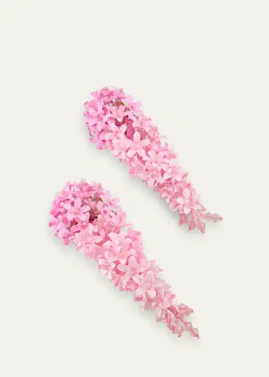 Oscar de la Renta Crawling Flower Cascade Earrings | Thumbnail 2