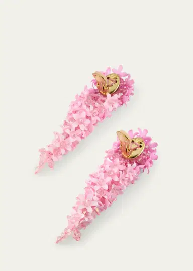 Oscar de la Renta Crawling Flower Cascade Earrings | Thumbnail 3