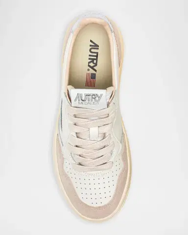 Autry Medalist Mixed Leather Low-Top Sneakers | Thumbnail 5 Autry Medalist Mixed Leather Low-Top Sneakers | Thumbnail 5
