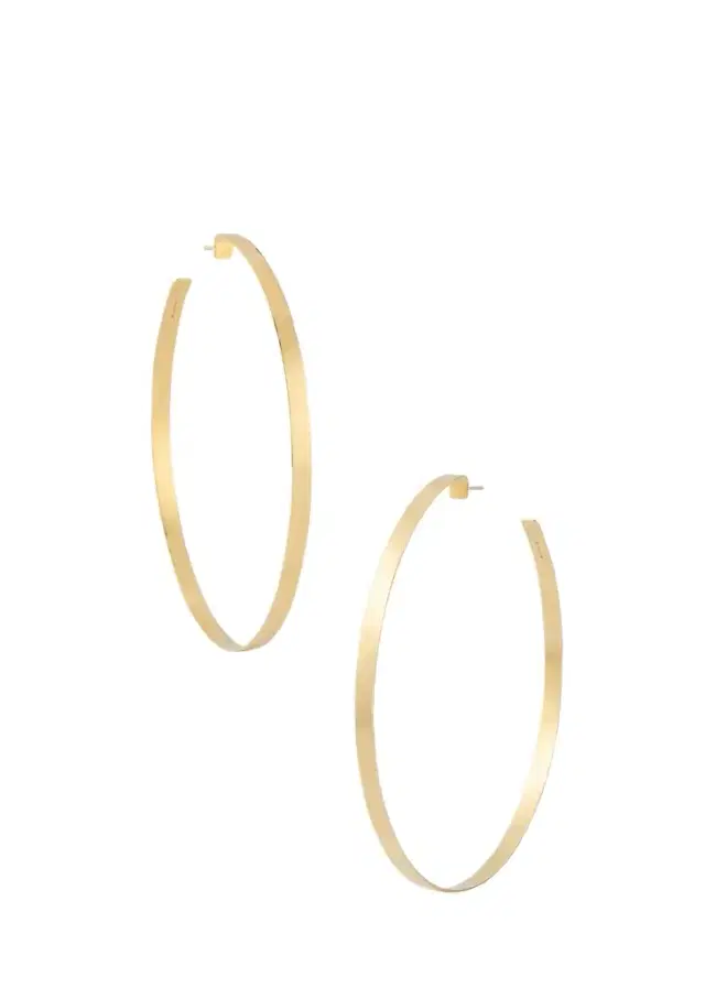 Lana 80mm Flat Vanity Hoop Earrings