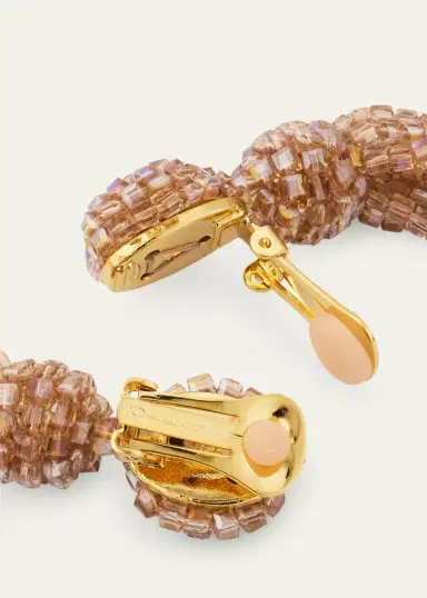 Oscar de la Renta Crystal Fringe Earrings | Thumbnail 4