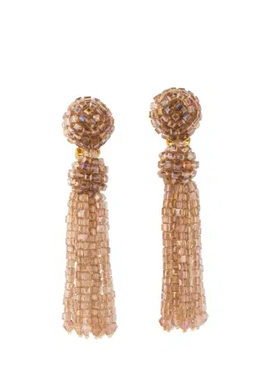 Oscar de la Renta Crystal Fringe Earrings | Thumbnail 1