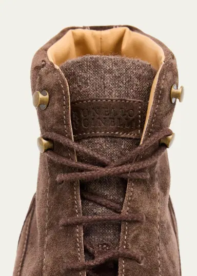 Brunello Cucinelli Men's Suede Urban Hiker Boots | Thumbnail 5 Brunello Cucinelli Men's Suede Urban Hiker Boots | Thumbnail 5
