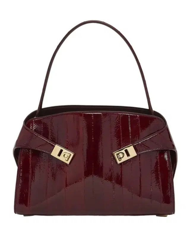 Ferragamo Hug Eel Leather Shoulder Bag