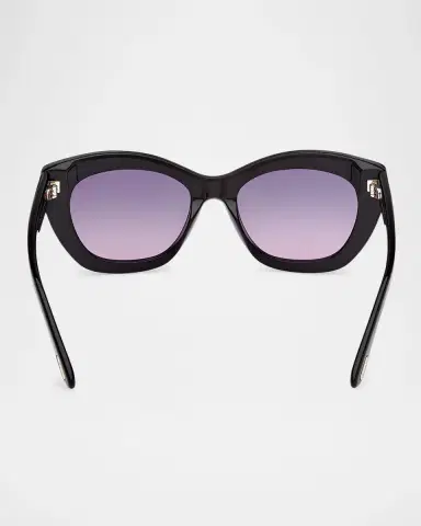 Tom Ford Linda-02 Polarized Acetate Cat-Eye Sunglasses | Thumbnail 5