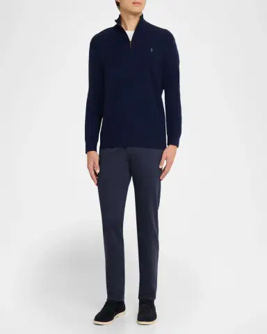 Polo Ralph Lauren Men's Wool Embroidered Pony Quarter-Zip Sweater | Thumbnail 2